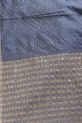 Marble Blue Zari Woven Silk Saree