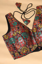Black Brocade Sik Resham And Zari Woven Readymade Blouse