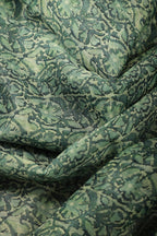 Green Abstract Printed Chanderi Cotton Saree
