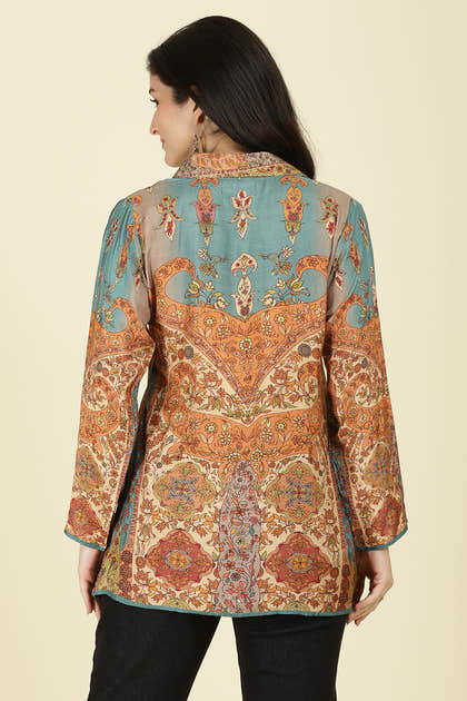 Multi-Color Muslin Printed Tunic Top