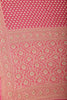 Pink Pure Khaddi Georgette Banarasi Saree with Paisley Small Butti & Zardozi Handwork