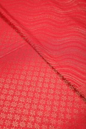 Red Colour Soft Silk Leheria Zari Woven Saree