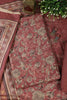 Light Maroon Floral Printed Spun Unstitched Suit Material
