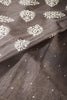 Grey Color Block Printed Cotton Silk Saree