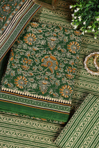 Green Cambric Cotton Unstitched Suit Material