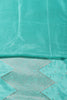 Turquoise Silk Zari Woven And Embroidered Unstitched Suit Material