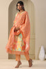 Peach Colour Muslin Printed Suit