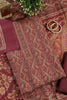 Wine Color Pashmina Digital Printed Unstitched Suit Material