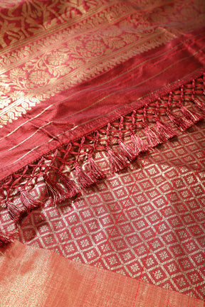 Green & Maroon Cotton Silk Zari Woven Saree
