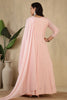 Baby Pink Embroidred Crepe Silk Anarkali Suit