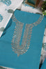 Blue Cotton Gota Patti and Zari Work Unstitched Suit Material