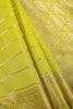 Olive Green Color Georgette Saree with Zari Pinstripes