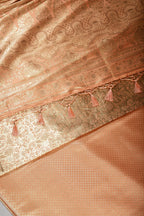 Dusty Peach Colour South Silk Heavy Woven Saree