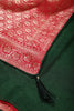 Rani Color Banarasi Woven Tussar Silk Saree