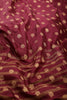 Wine Silk Zari & Resham  Woven Saree