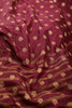 Wine Silk Zari & Resham  Woven Saree