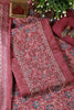 Light Maroon Chanderi Silk Mirror & Resham worked Unstitched Suit