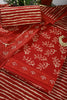 Red Color Cotton Printed Unstitched Suit
