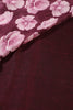 Wine Chiffon Floral Printed Saree