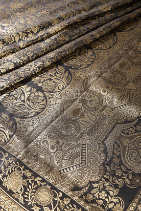 Black Colour South Silk Heavy Woven Saree