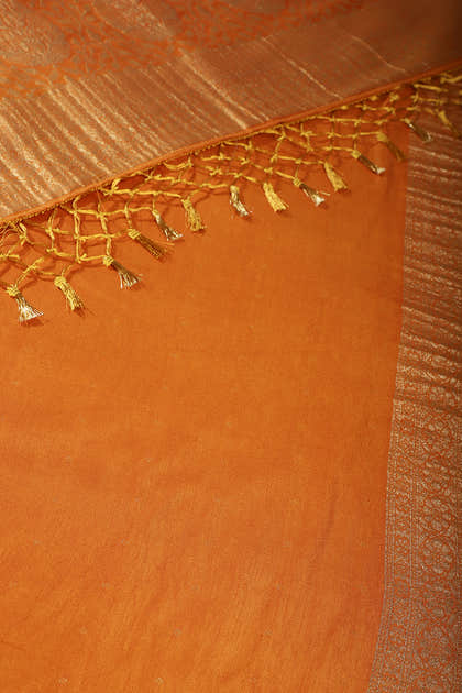 Mustard Colour Silk Zari Woven Saree
