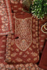 Brown Muslin Printed Unstitched Suit Fabric