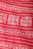 Amaranth Color Cotton Silk Block Printed Saree