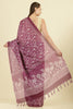 Purple Kota Cotton Floral Jaal Printed Saree