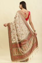 Tussar Color Silk Madhubani Woven Saree