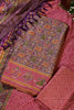 Mauve Crepe Silk Woven Embroidered Unstitched Suit Fabric