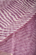 Dusky Purple Color Chiffon Leheriya Printed Saree