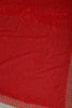 Red Georgette Resham Floral Jal Woven And Swarovski Work Saree
