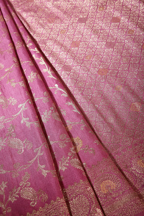 Mauve Color Zari Woven South Silk Saree