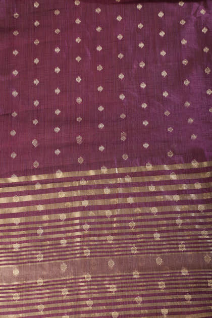 Wine Cotton Silk Zari Woven Saree