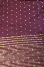 Wine Cotton Silk Zari Woven Saree