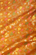 Mustard Silk Zari & Resham Woven Saree