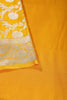Mustard Zari Woven Banarasi Silk Saree