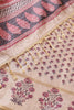 Dark Pink Tussar Silk Zari Woven & Printed Saree
