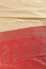 Tussar & Red Dual Toned Soft Silk Zari Woven Saree
