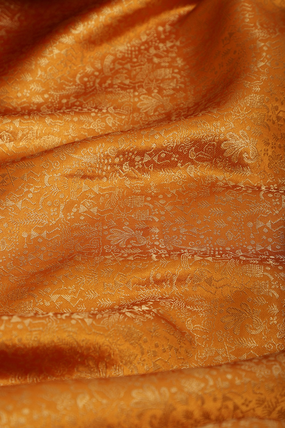 Mustard Zari Woven Soft Silk Saree