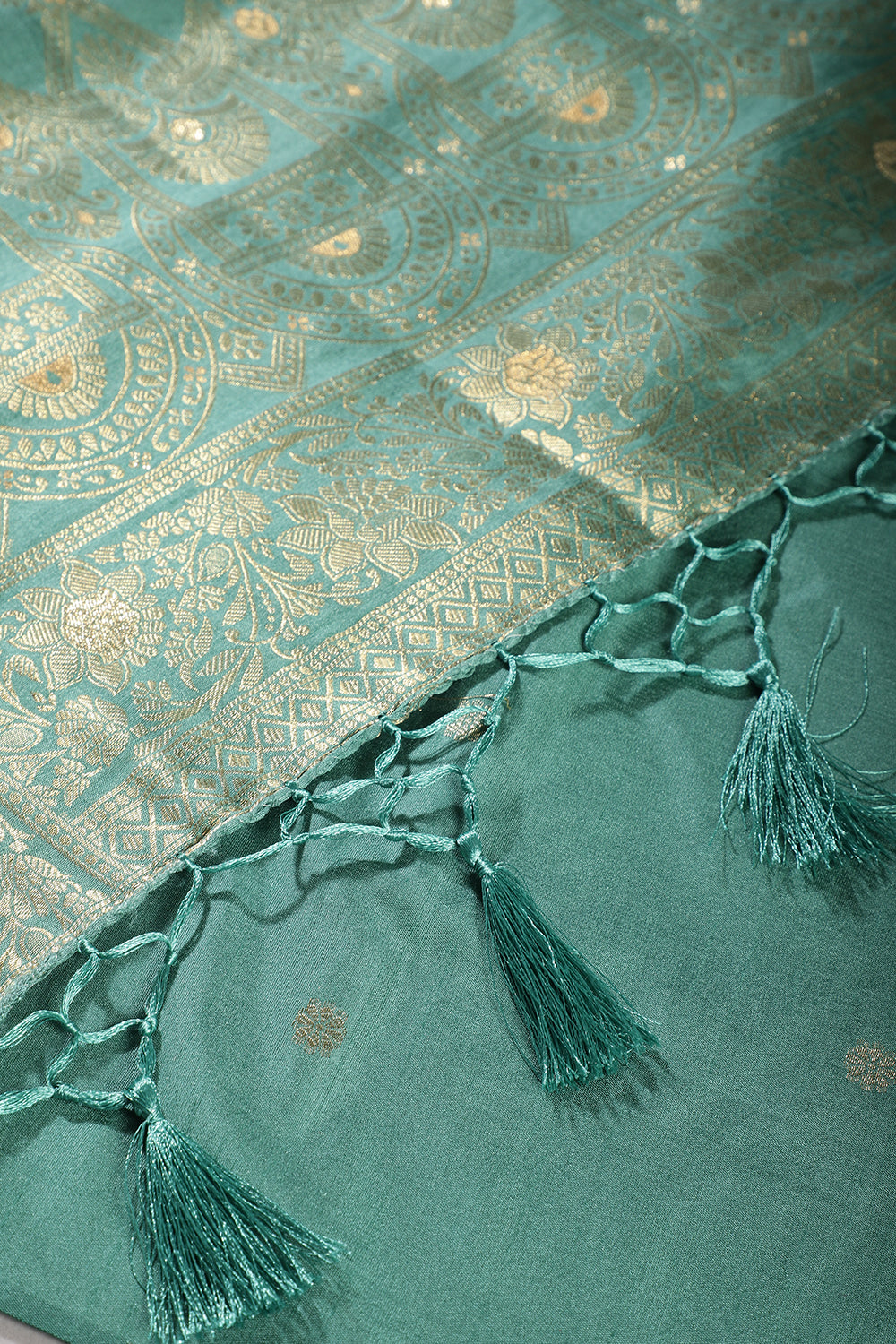 Sea Green Color Art Silk Zari Woven Saree