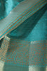 Teal Cotton Silk Woven Saree