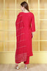 Magenta Silk Cut-Dana And Pearl Embroidered Suits