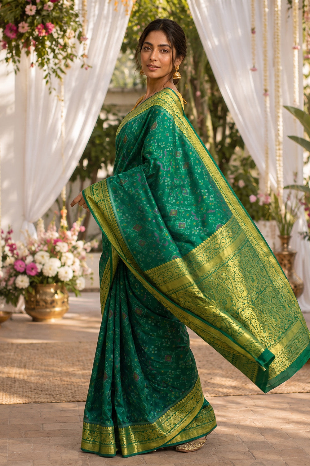 Green Silk Woven Saree