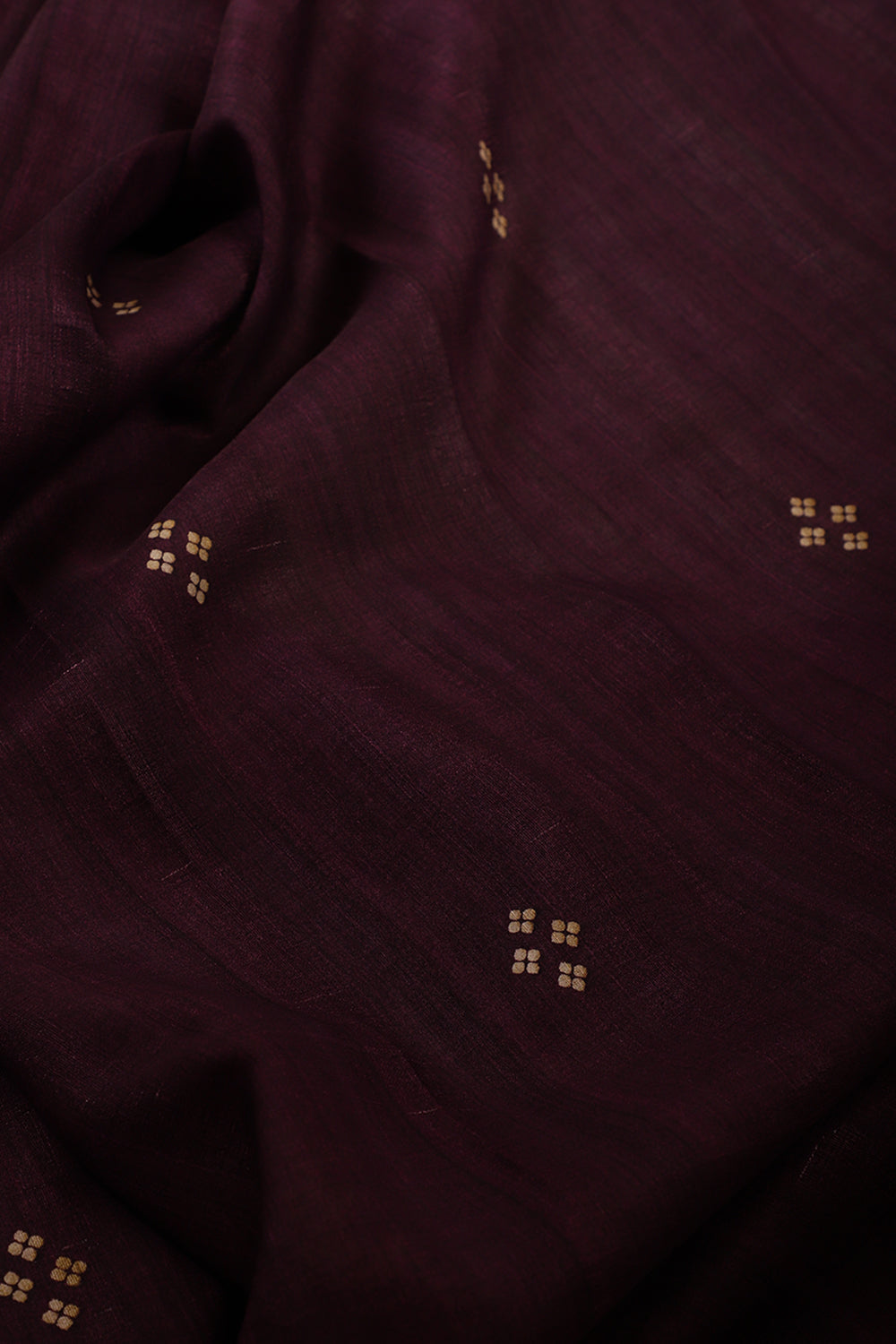 Purple Madhubani Printed Tussar Silk Saree