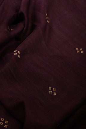 Purple Madhubani Printed Tussar Silk Saree