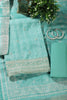 Sea Green Tussar Silk Embroidered Unstitched Suit Material (Copy)