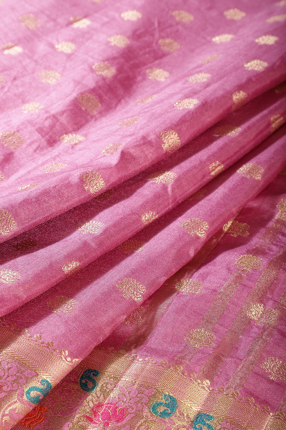 Dusty Mauve Resham & Zari Woven Silk Saree