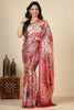 Coral Jacquard Silk Printed Saree