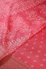 Cranberry Color Bandhani Printed Cotton Silk Saree